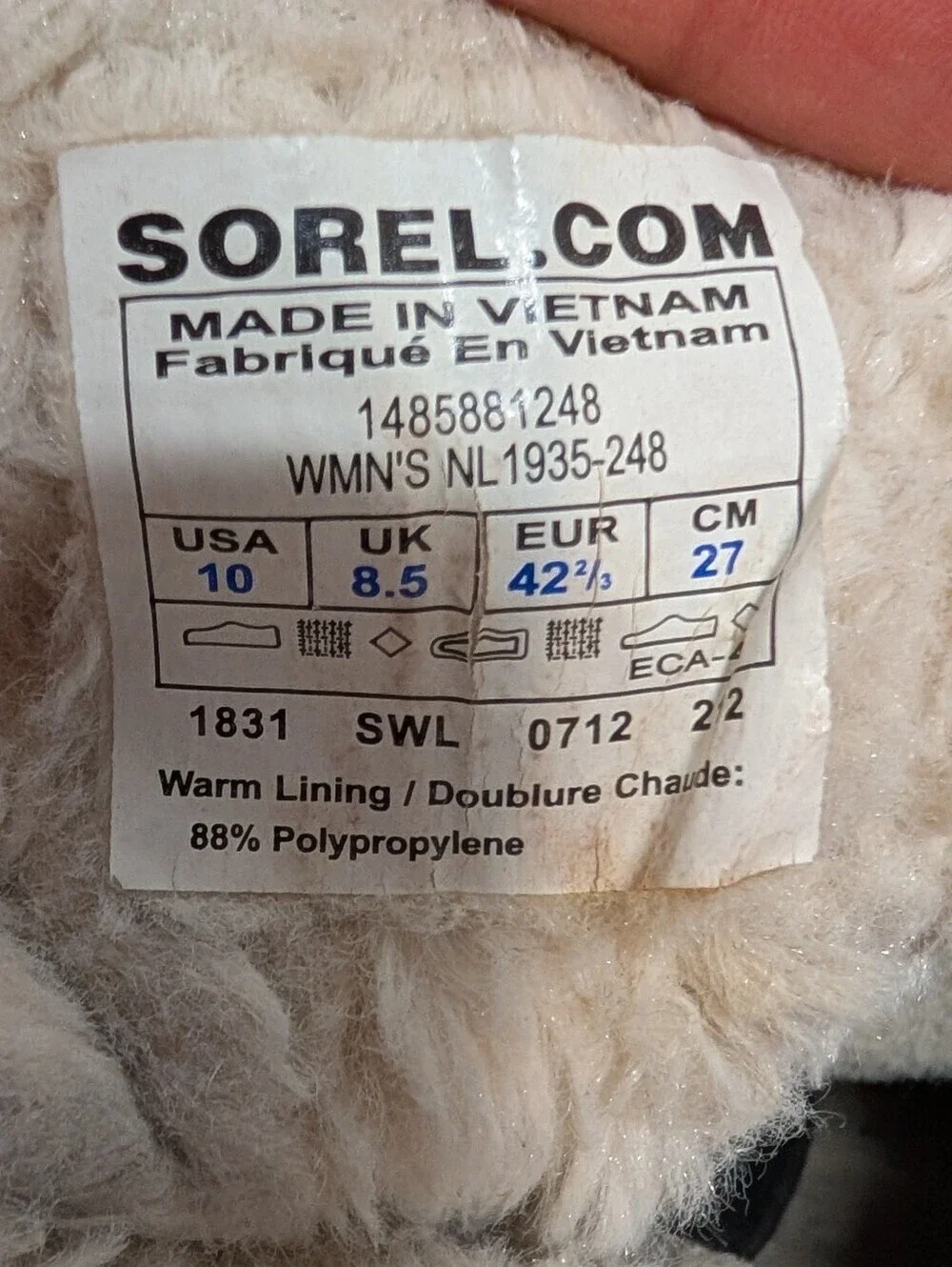 SOREL Women's Plaid Tivoli Duck Winter Snow Waterproof Boots (Size 10)